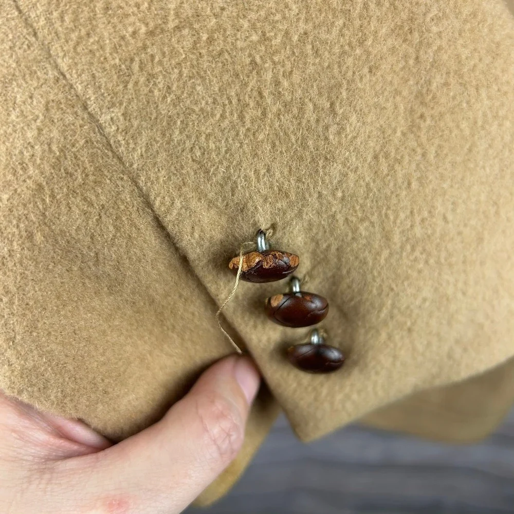 Men's‎ Tan 100% Camel Hair Blazer Jacket – Classic Two-Button Style
